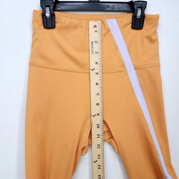 Reebok Women's Tights WOR Big Logo Size Small Workout Comfort Training Orange - Picture 10 of 16